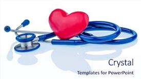 Presentation with heart failure - Colorful presentation theme enhanced with heart and a stethoscope are backdrop and a sky blue colored foreground