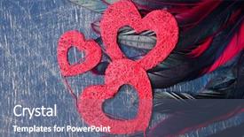  Presentation with for black women heart disease - Beautiful slide deck featuring heart and feathers on black backdrop and a ocean colored foreground