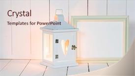  Presentation with candle christmas - Colorful PPT theme enhanced with heart and picture frame backdrop and a lemonade colored foreground