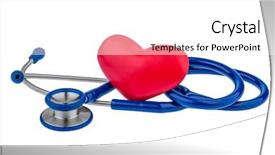  Presentation with heart failure - Amazing slides having heart and stethoscope backdrop and a white colored foreground