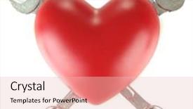  Presentation with renovation - Colorful slide set enhanced with heart and tools concept renovation of heart isolated on white backdrop and a lemonade colored foreground