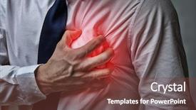  Presentation with heart attack - Theme enhanced with heart attack concept man suffering background and a tawny brown colored foreground