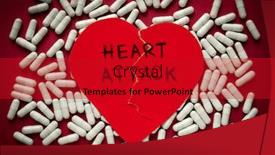  Presentation with heart attack - Slide deck enhanced with heart-attack-concept-red-paper background and a crimson colored foreground