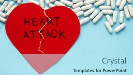  Presentation with heart attack - Colorful presentation theme enhanced with heart-attack-concept-torn-paper backdrop and a sky blue colored foreground