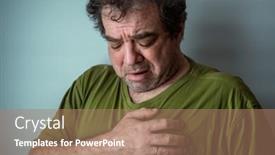  Presentation with heart attack - Beautiful PPT layouts featuring heart-attack-mature-man-holds backdrop and a coral colored foreground