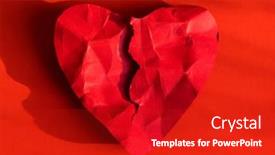 Presentation with heart attack - Theme enhanced with heart-attack-or-unhappy-love background and a crimson colored foreground