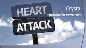  Presentation with heart clouds - Cool new presentation with heart attack sign with clouds backdrop and a ocean colored foreground