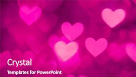  Presentation with color pink - Presentation design featuring heart background photo pink color background and a gray colored foreground