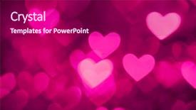  Presentation with color pink - PPT layouts featuring heart background photo pink color background and a dark gray colored foreground