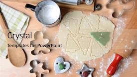  Presentation with baking cookies choc - Beautiful theme featuring heart blocks - baking holiday cookies still life backdrop and a lemonade colored foreground