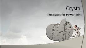  Presentation with woman business - Colorful PPT theme enhanced with heart business - young woman heartbreaker mixed media backdrop and a light gray colored foreground