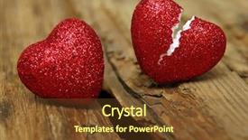  Presentation with love heart - Cool new PPT theme with heart cheating love the end backdrop and a tawny brown colored foreground