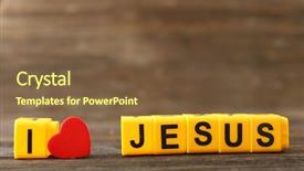  Presentation with jesus love - Colorful presentation design enhanced with heart christ - i love jesus sign illustrated backdrop and a tawny brown colored foreground