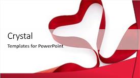  Presentation with silk - Colorful slides enhanced with heart christmas - red silk ribbon backdrop and a white colored foreground