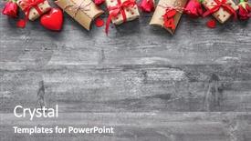  Presentation with valentines day - Slide deck having heart christmas - valentines day vintage background background and a gray colored foreground