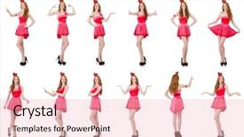  Presentation with pink white - Cool new presentation theme with heart circu - pretty young model in mini backdrop and a  colored foreground