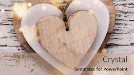  Presentation with mothers day - Cool new presentation theme with heart-composition-for-valentine-day backdrop and a coral colored foreground