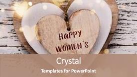  Presentation with womens heart month - Beautiful slide set featuring heart composition for valentine's backdrop and a  colored foreground