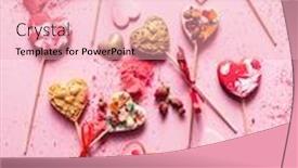  Presentation with cookie - Cool new slides with heart-cookie-pops-for-valentine backdrop and a lemonade colored foreground