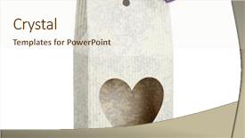  Presentation with from the heart - Slide deck with heart cut out on bag background and a cream colored foreground