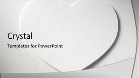  Presentation with paper - Audience pleasing PPT theme consisting of heart cutted from paper lies on the paper background backdrop and a white colored foreground