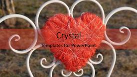  Presentation with outdoor furniture - Cool new slides with heart decoration on garden furniture backdrop and a  colored foreground