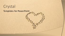  Presentation with sand heart - Presentation having heart-drawn-in-the-sand background and a lemonade colored foreground