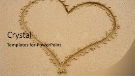  Presentation with sand heart - Colorful presentation theme enhanced with  backdrop and a  colored foreground