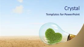  Presentation with alternative energy - Slide deck with heart electricity - alternative energy concept background and a sky blue colored foreground