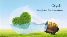  Presentation with alternative energy - Audience pleasing slide deck consisting of heart electricity - alternative energy concept backdrop and a sky blue colored foreground