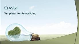  Presentation with alternative energy - Slide set consisting of heart electricity - alternative energy concept background and a sky blue colored foreground