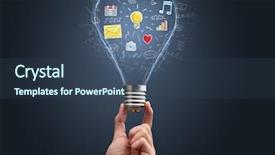  Presentation with light bulb - Audience pleasing slides consisting of heart electricity - hand holding light bulb backdrop and a  colored foreground