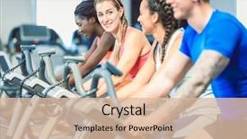  Presentation with cycling - PPT layouts having heart fiet - beautiful woman smiling while cycling background and a lemonade colored foreground