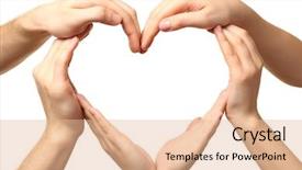  Presentation with hands heart - Presentation with heart formed by male background and a lemonade colored foreground