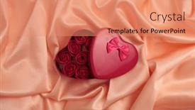  Presentation with pink pearl - Theme having heart-frame-gift-box background and a  colored foreground