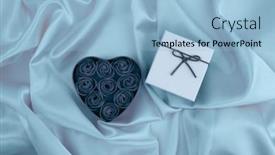  Presentation with abstract blue texture - Slide set enhanced with heart-frame-gift-box background and a  colored foreground