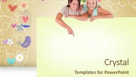  Presentation with composite - Slide deck having heart friendly butterfly - composite image of attractive couple background and a cream colored foreground