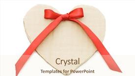  Presentation with cardboard - Slide deck with heart from a cardboard background and a cream colored foreground