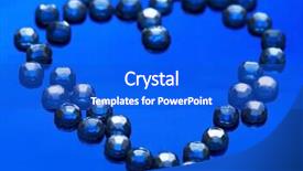  Presentation with facet brilliant diamonds on blue - Presentation theme with heart from brilliant on blue background and a  colored foreground