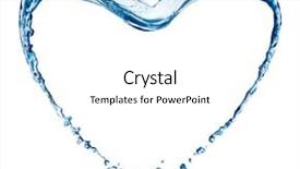  Presentation with water splash - Presentation design consisting of heart from water splash background and a white colored foreground