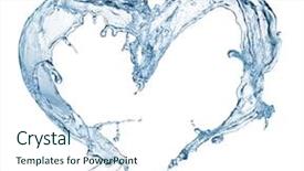  Presentation with water splash - Amazing presentation having heart from water splash backdrop and a sky blue colored foreground
