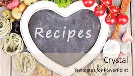  Presentation with heart healthy diet - Slides having heart healthy diet - composition of colorful pasta fresh background and a lemonade colored foreground