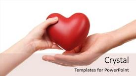  Presentation with mother child - Amazing theme having heart in child and mother backdrop and a coral colored foreground