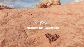  Presentation with shape heart - Audience pleasing presentation theme consisting of heart in the beautiful sandstone backdrop and a coral colored foreground