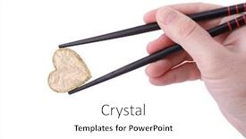  Presentation with biomedical engineering heart - Colorful presentation theme enhanced with japan gift - heart in the chopsticks backdrop and a white colored foreground