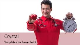  Presentation with managemen - Amazing slide deck having heart in time managemen backdrop and a crimson colored foreground