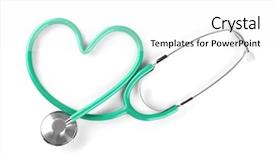  Presentation with shape heart - Beautiful PPT theme featuring heart isolated on white cardiology backdrop and a white colored foreground