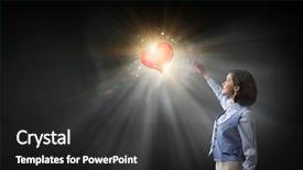  Presentation with heart love - Slide deck having heart leadership - blined by love background and a  colored foreground