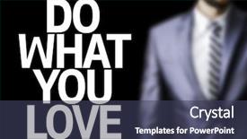  Presentation with love heart - Amazing presentation theme having heart leadership - business man with the text backdrop and a tawny brown colored foreground