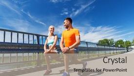  Presentation with lifestyle - Theme featuring heart lungs - fitness sport training and lifestyle background and a mint green colored foreground